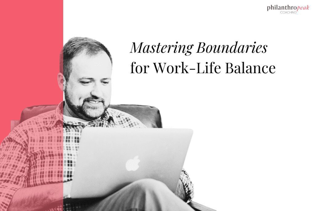 Man working on laptop for work-life balance.