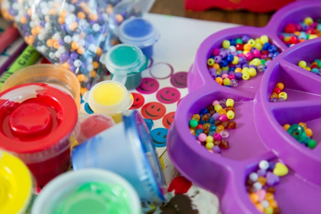 pink plastic toy on white table. ADHD toys adults