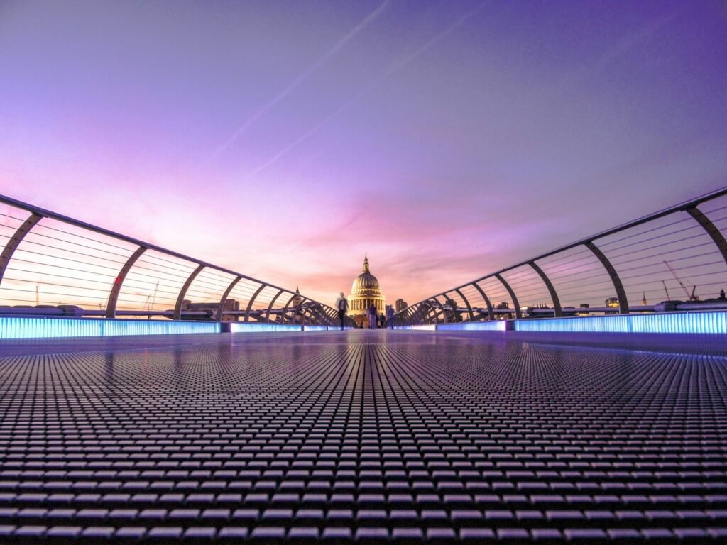 A view of St. Paul's Cathedral from the Millennium Bridge in London adhd coach london